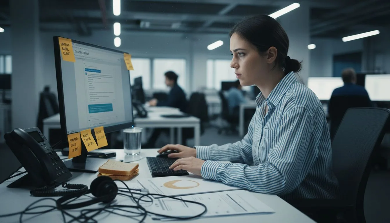 Un conseiller clientèle supervise la gestion des demandes automatisées des utilisateurs.