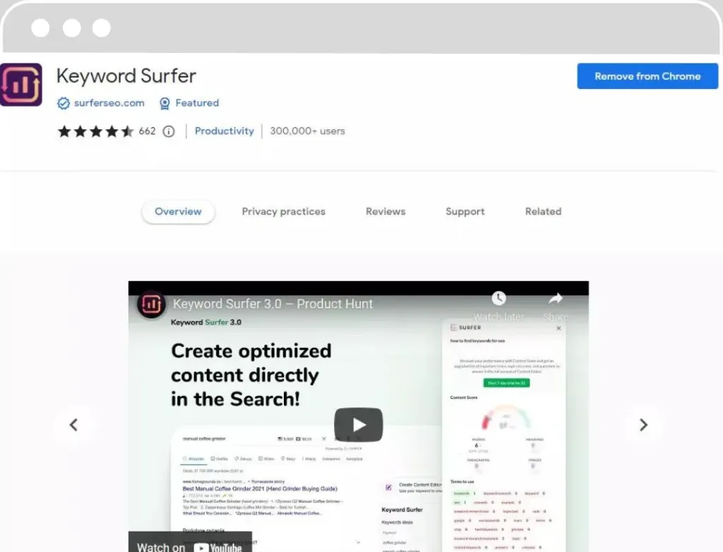 Keyword Surfer