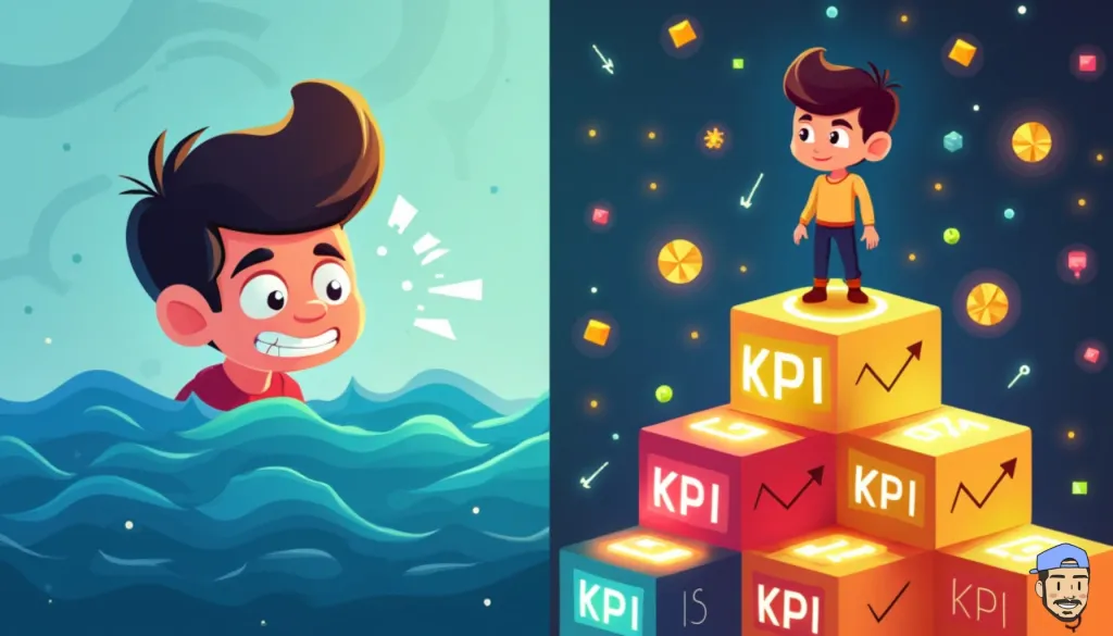 Comparaison visuelle de l’utilisation des indicateurs-clés de performance en SEO