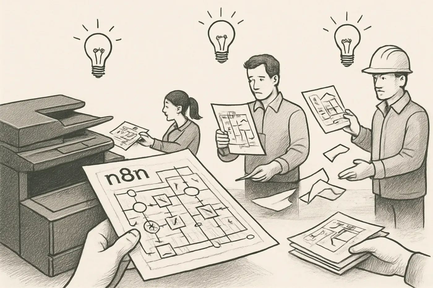 Des collaborateurs important un plan de workflow n8n pour l’adapter a differents projets sans reinventer la roue.