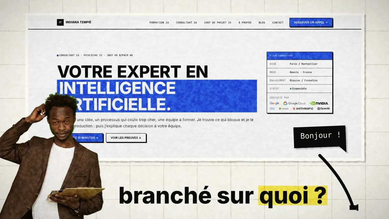 Miniature de la vidéo : Chatbot définition simple : il répond, mais il est branché sur quoi ?