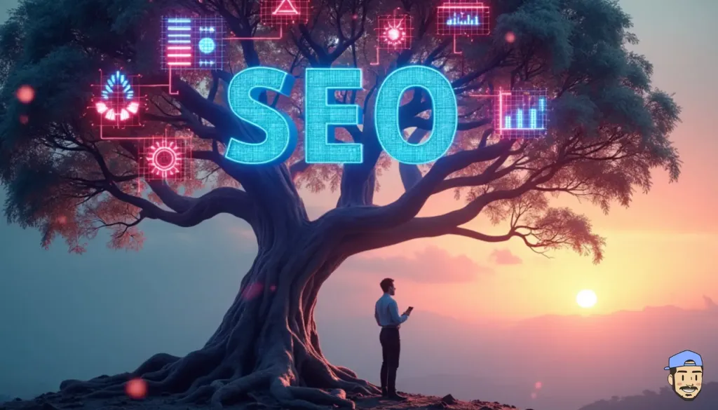 Arbre SEO montrant les avantages pour les entrepreneurs