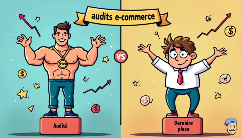 Comparaison visuelle de l'impact de l'audit e-commerce sur la performance du site