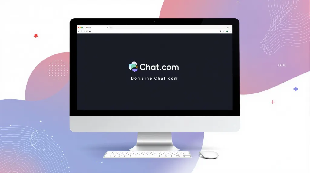 Interface minimaliste de Chat.com sur écran d'ordinateur moderne