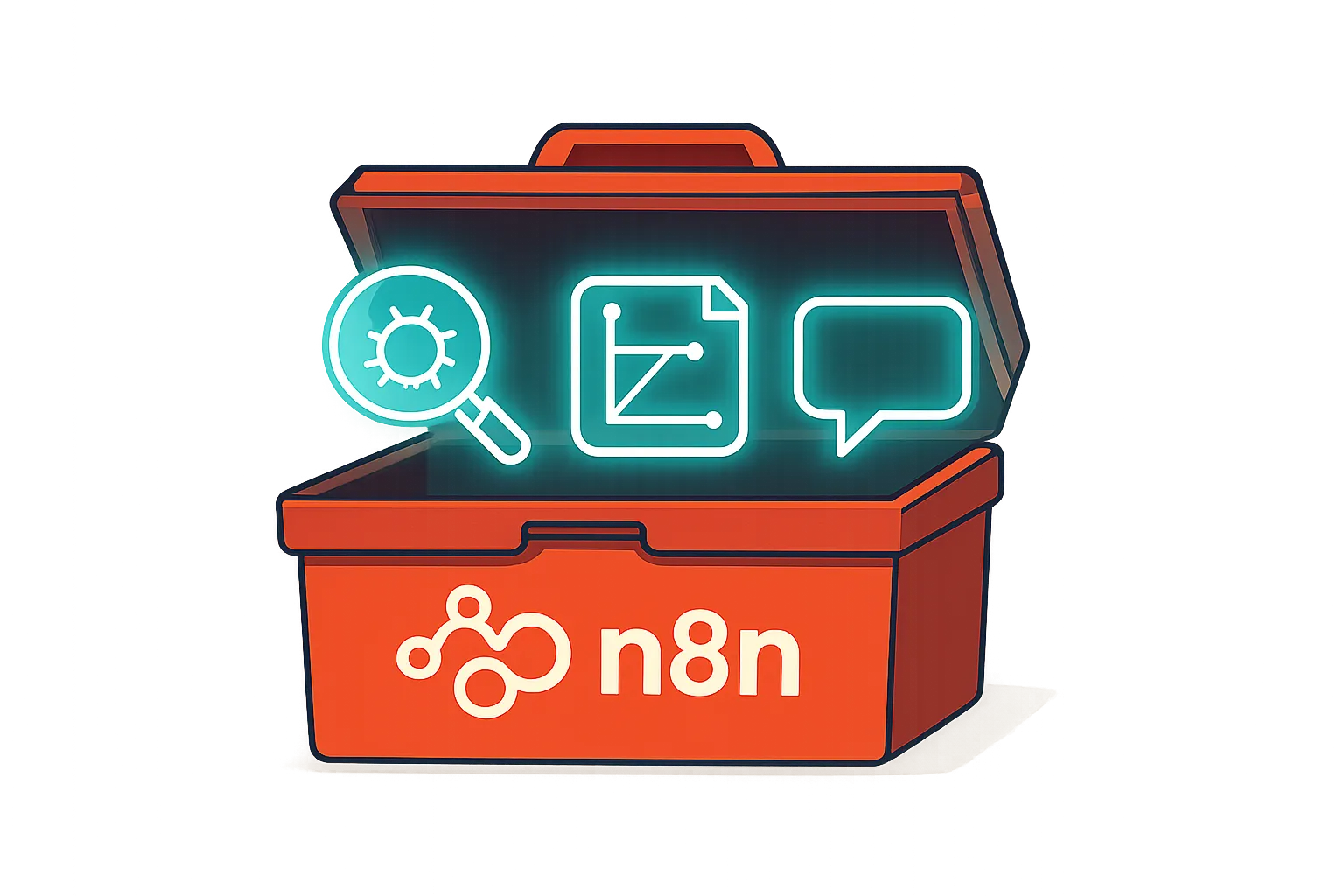 Boite a outils strategique pour N8N GitHub avec des icones representant les sections Issues, Pull Requests et Discussions.