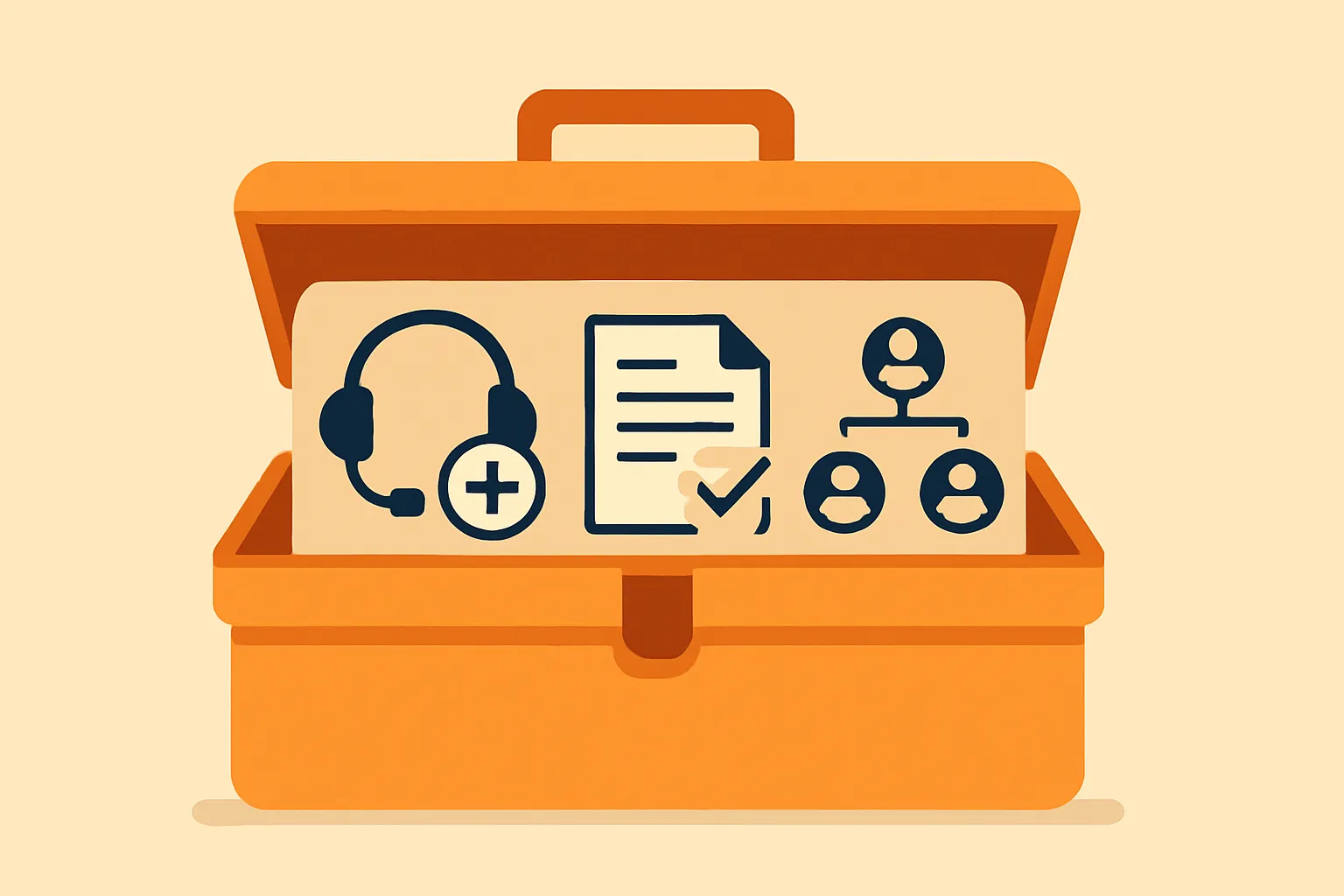 Boite a outils montrant les problemes resolus par le RAG workflow dans une PME : support client, vente, connaissances internes.