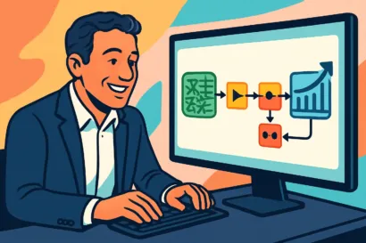 Illustration d'un workflow KNIME transformant des données PME en un graphique clair et exploitable.