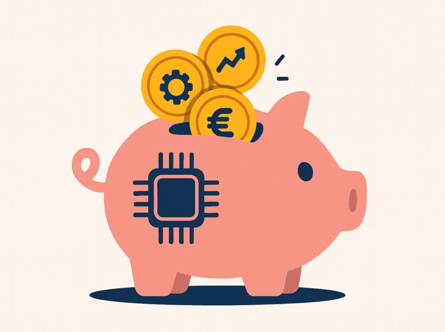 Illustration montrant le retour sur investissement d'un abonnement ChatGPT Entreprise pour une PME.