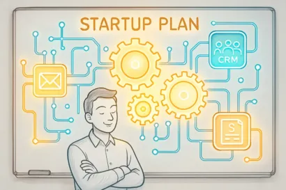 Un fondateur bénéficiant d'un accompagnement startup efficace grâce à l'automatisation de ses processus opérationnels.