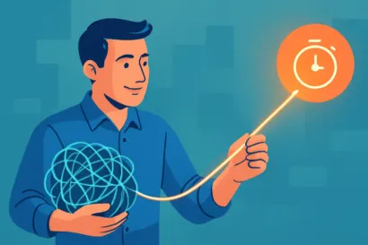 Illustration demystifiant l'automatisation IA pour les PME, montrant la simplification d'un processus complexe.