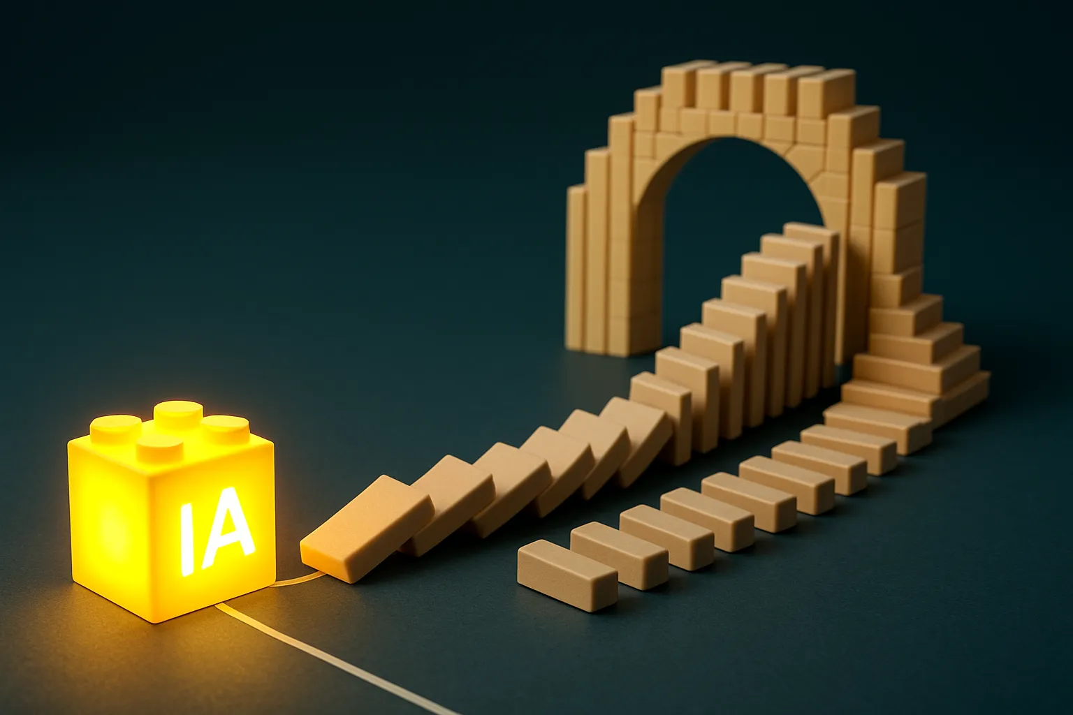 L'effet domino d'une petite action d'automatisation IA dans une PME menant a de grands resultats.