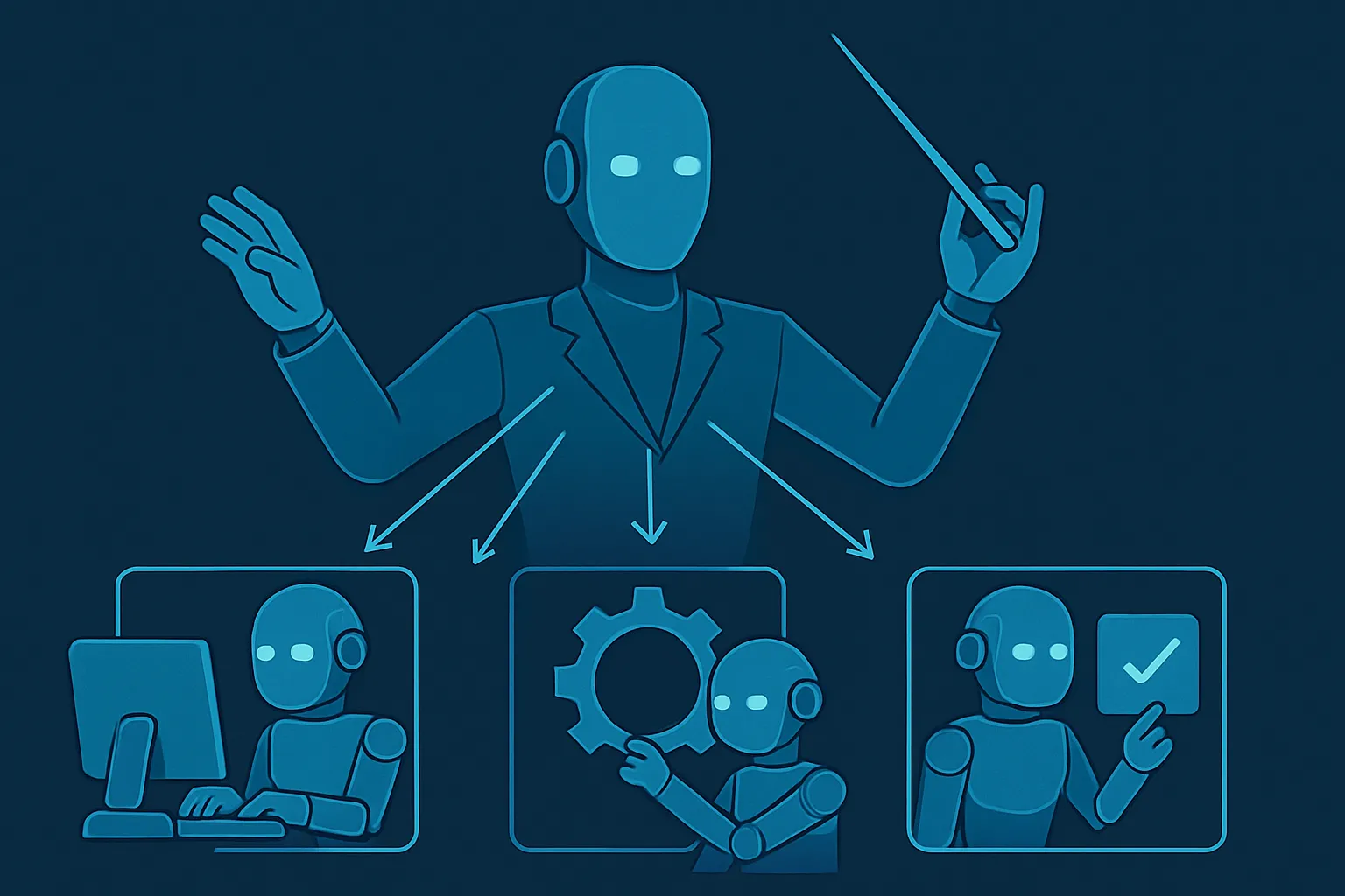 Workflow de collaboration entre sous-agents IA avec échanges de données en temps réel