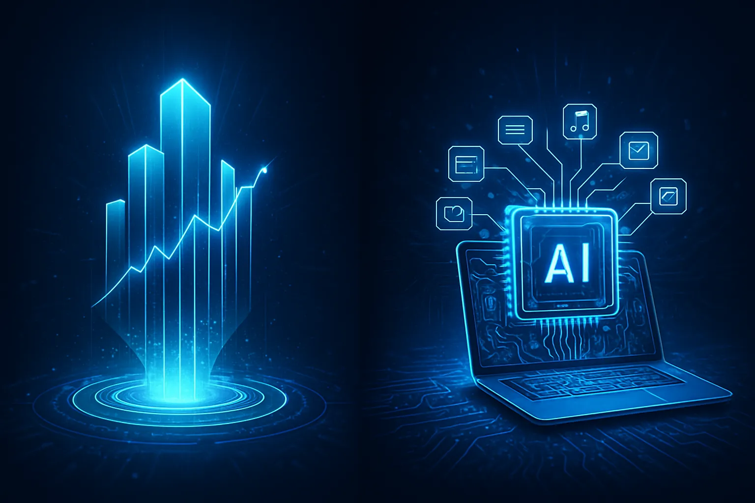 Agent IA autonome chinois analysant des données en temps réel avec interface holographique futuriste