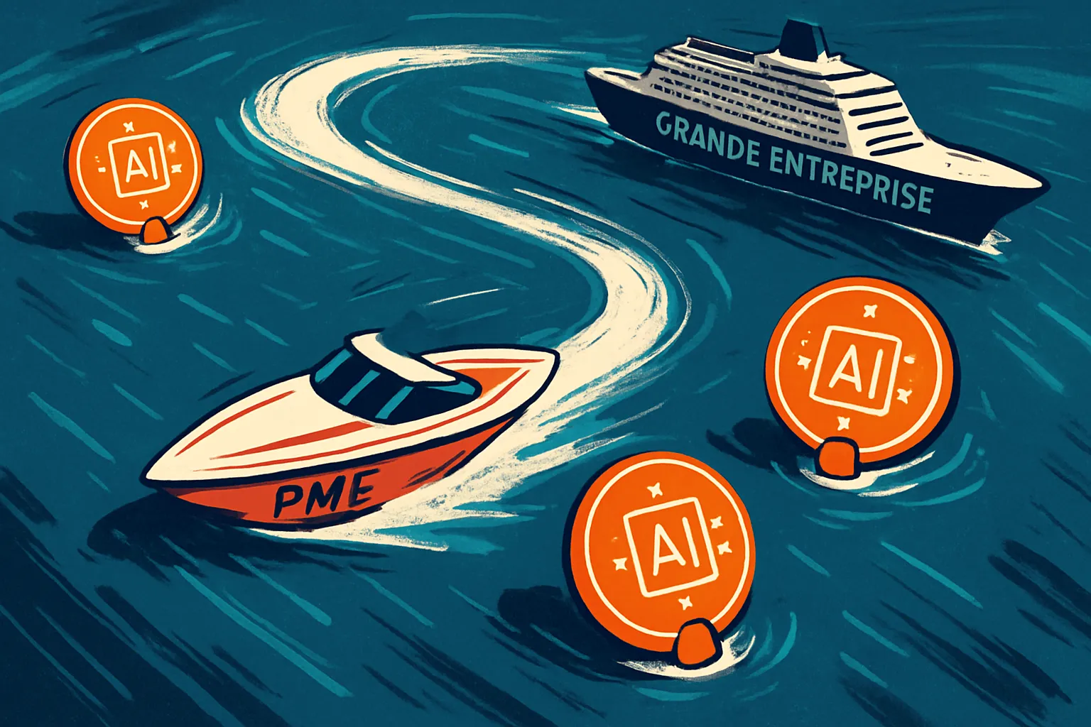 PME agilité face à l'IA comparée aux grandes entreprises