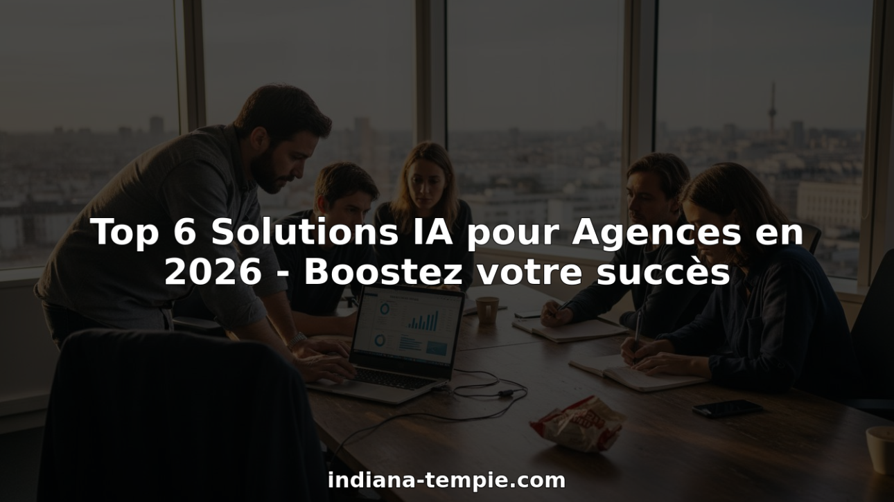 L’équipe de l’agence se réunit au bureau pour imaginer et concevoir des solutions innovantes basées sur l’intelligence artificielle.